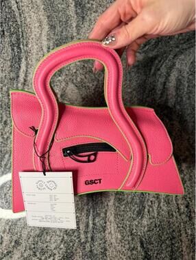 MSCHF Global Supply Chain Telephone Bag Juicy Fruit Pink Leather NWT Box